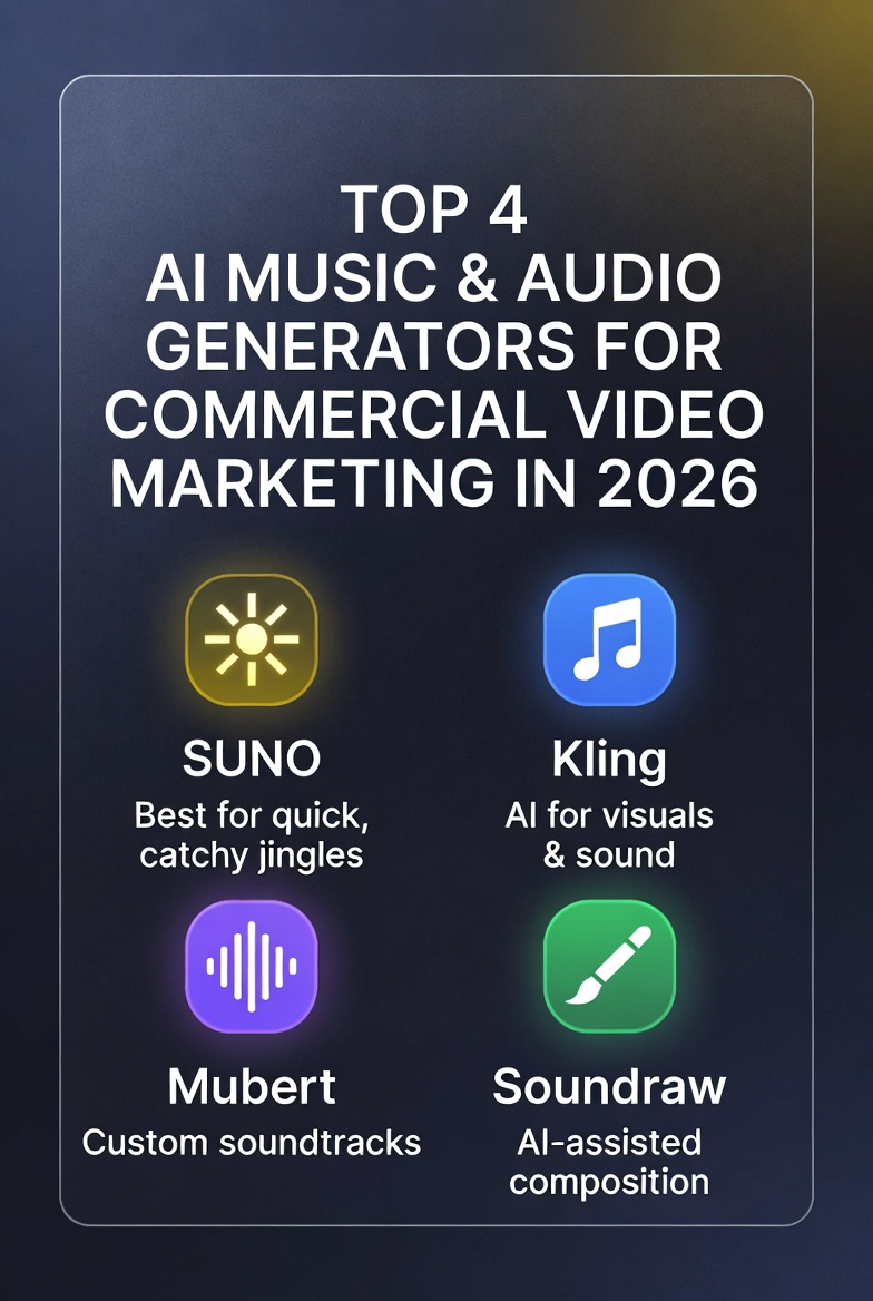 Top 4 AI Music and Audio Generators for Commercial Video Marketing in 2026